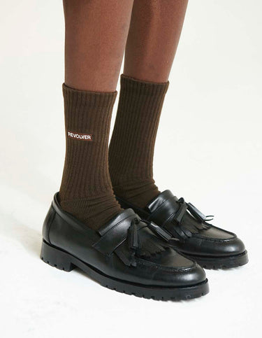 Embroidery Brown Tights