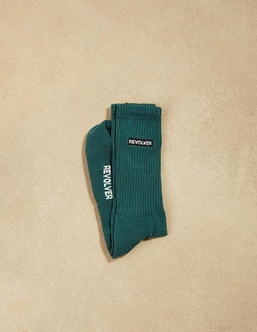 Green Embroidery Tights