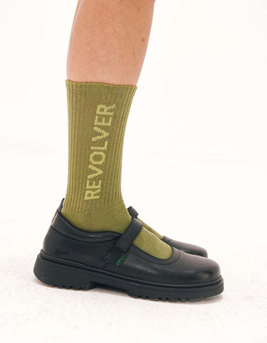 Green Logo Stockings